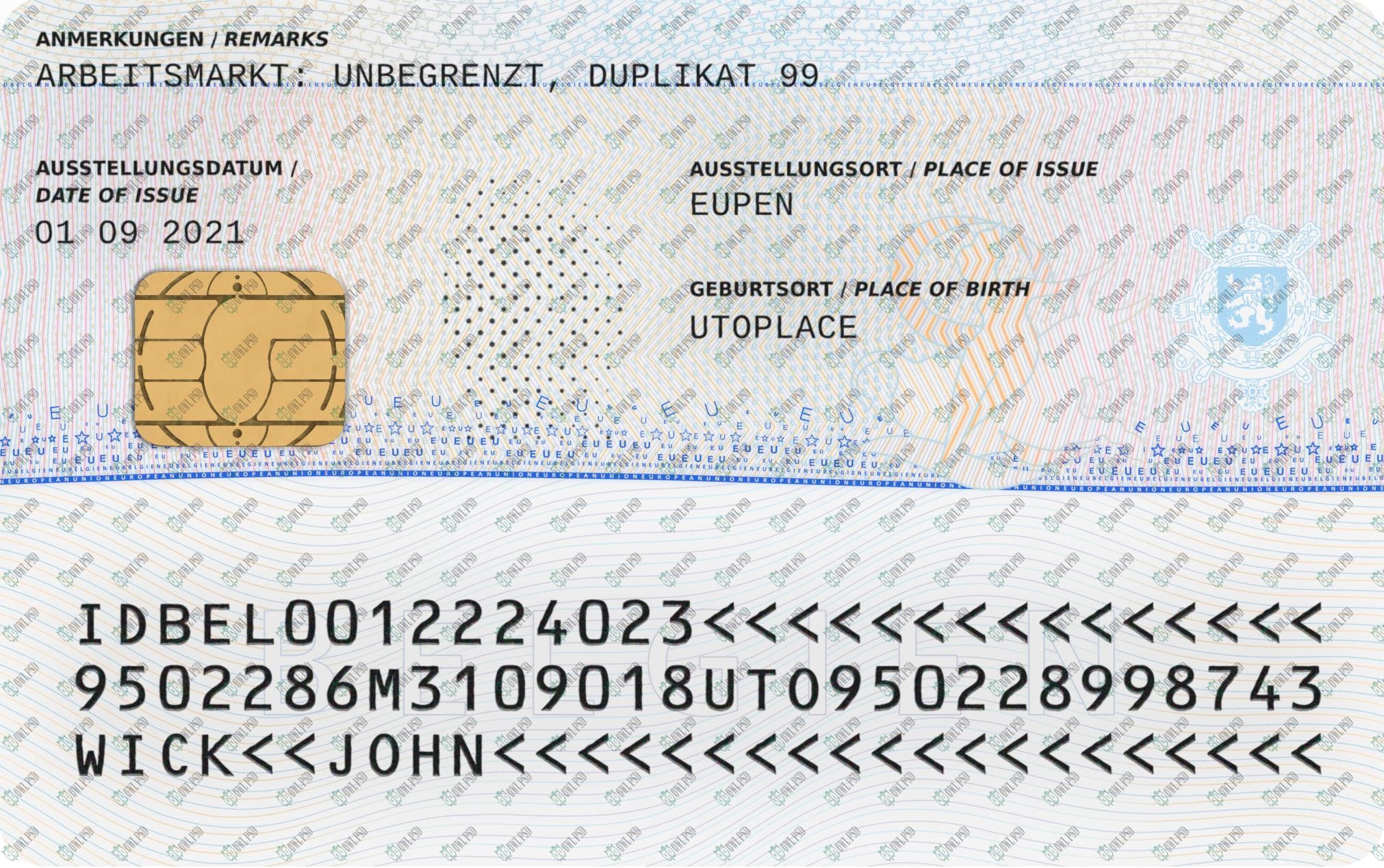 Belgium Residence Permit Template 2021 preview image 2