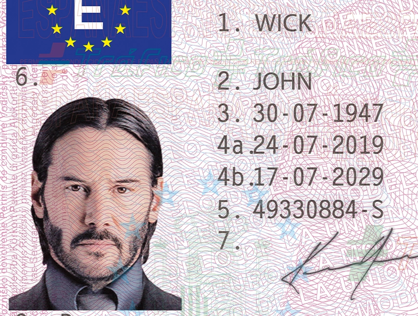 Spain Driver License Template Vector Quality preview image 1