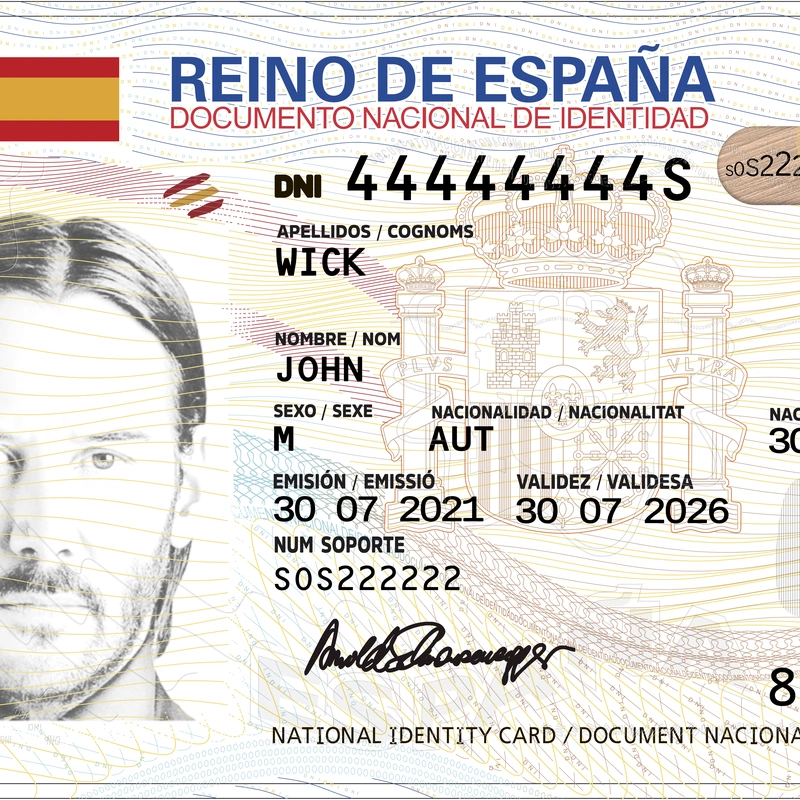 Spain ID Card Template 2021 preview image 1