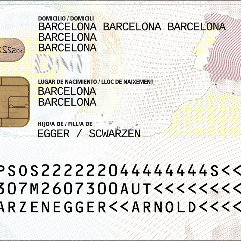 Spain ID Card Template 2021 preview image 2