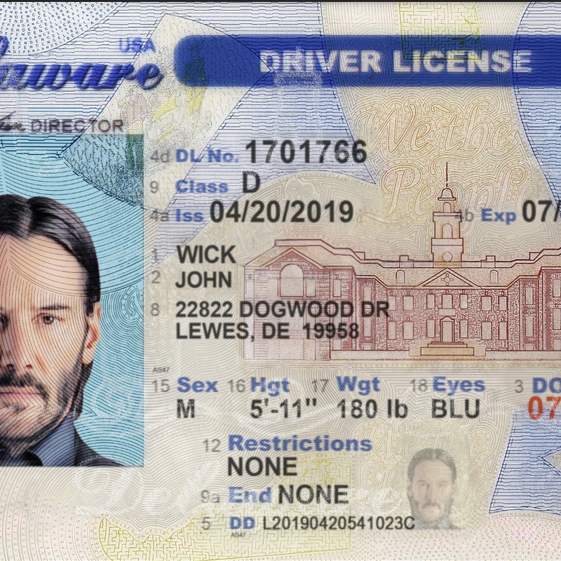 United States (DELAWARE) Driver License New Template preview image 1