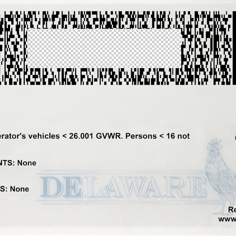 United States (DELAWARE) Driver License New Template preview image 2