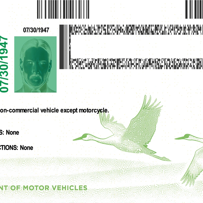 United States (NEBRASKA) Driver License New Template preview image 2