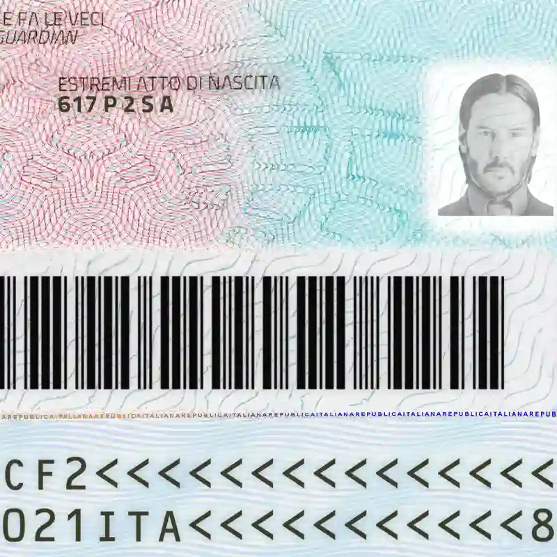 Italy ID Card Template 2022 preview image 2
