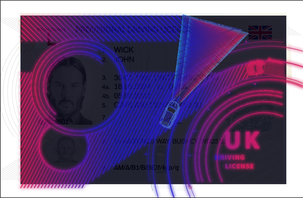 United Kingdom Provisional Drivers License Vector 2022 preview image 2