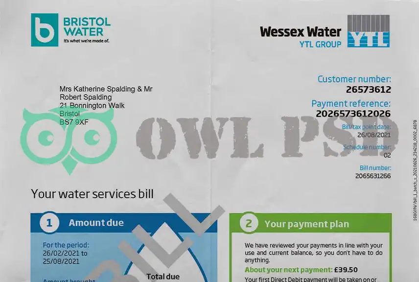 UK Bristol Water Template