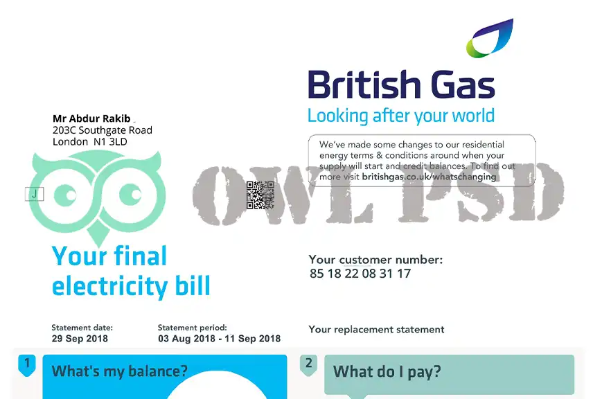 UK British Gas Template