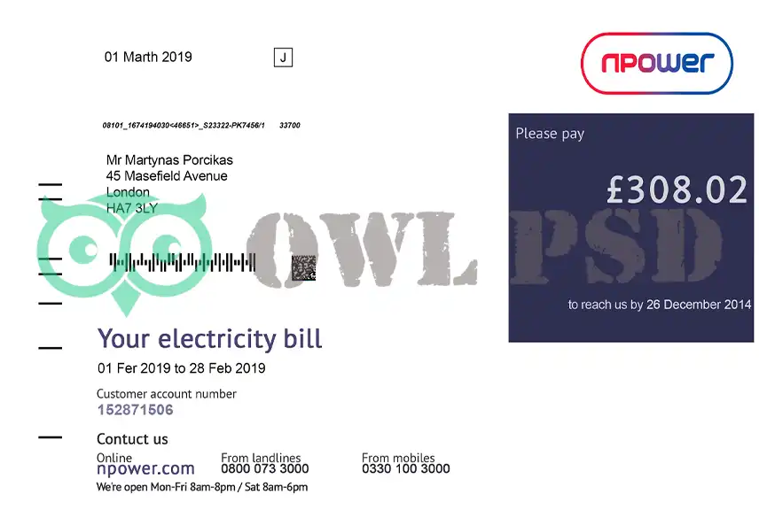 UK NPower Template
