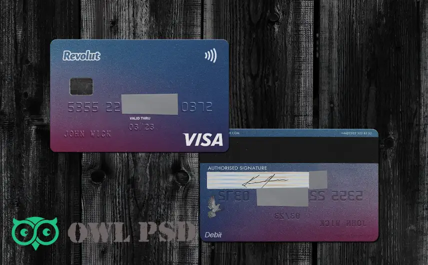 UK Revolut Bank Credit Card Template