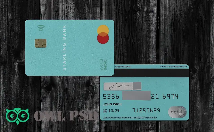 UK Starling Bank Credit Card Template