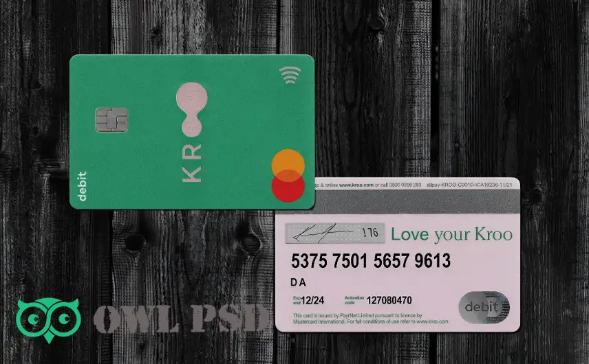 UK Kroo Bank Credit Card Template