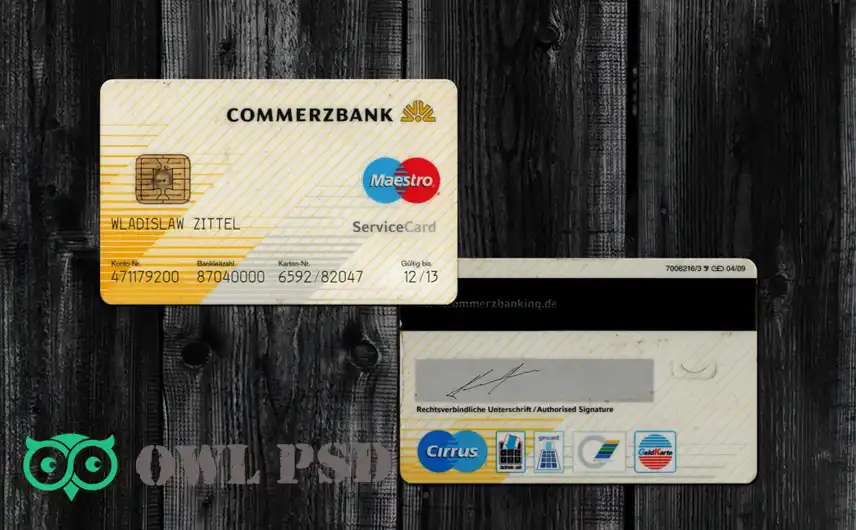 Germany Commerz Bank Credit Card Template