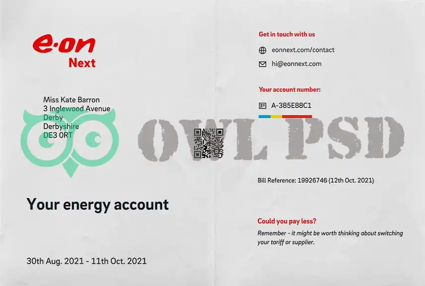 Germany E-ON Utility Bill Template