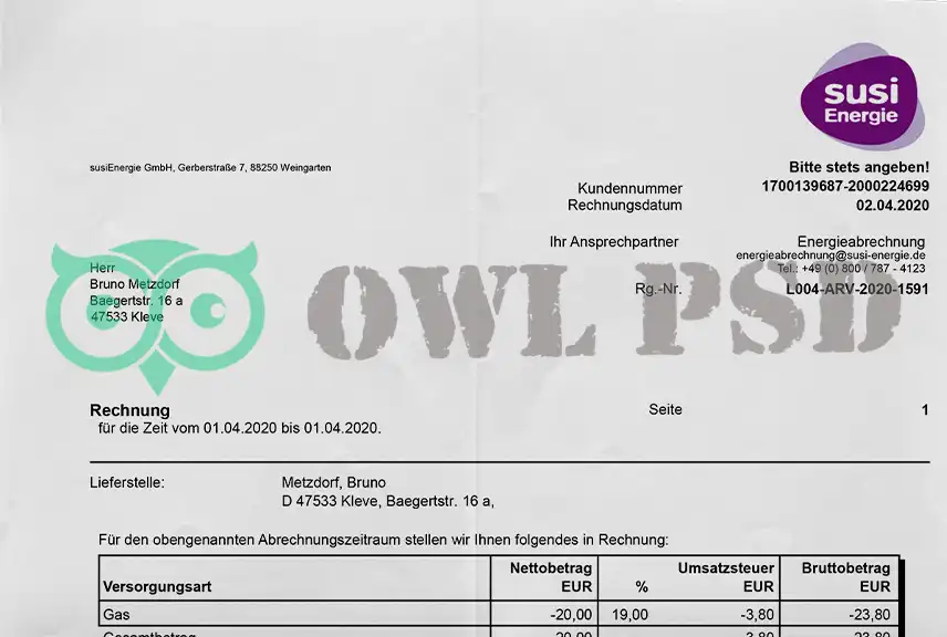 Germany SUSI Energie Template