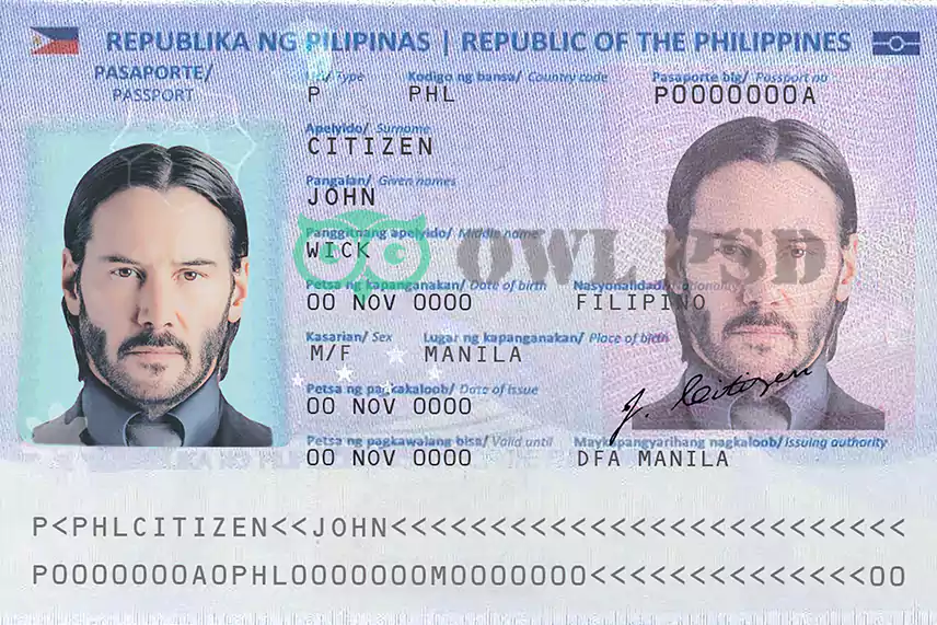 Philippines Passport Template