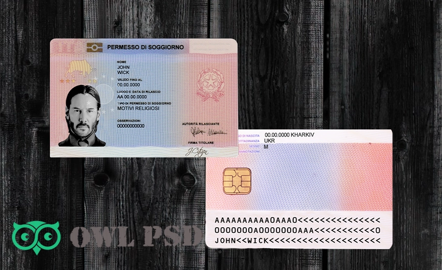 Italy Residence Permit Template