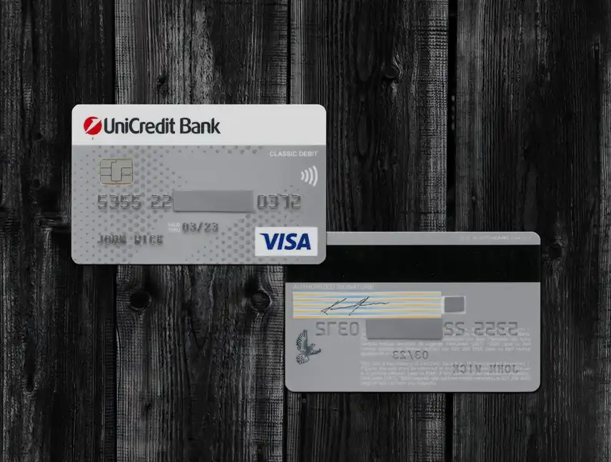 Italy UniCredit Bank Credit Card Template