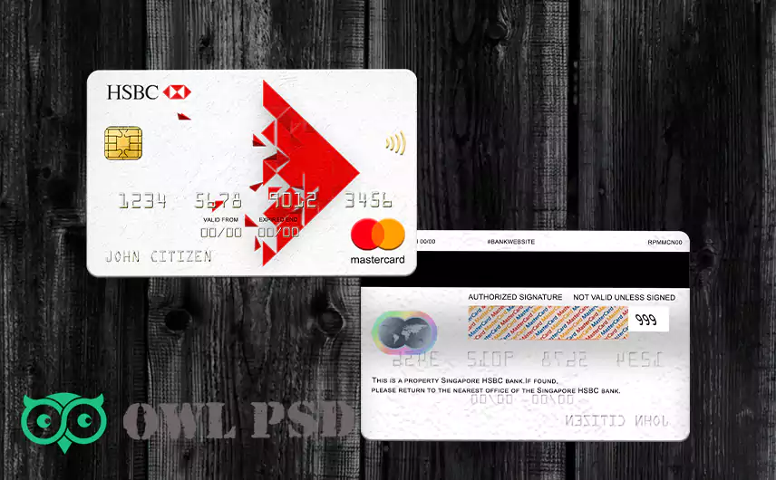 Singapore HSBC Bank Credit Card Template