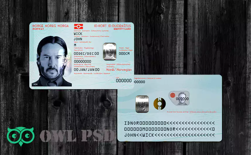Norway ID Card Template 2020