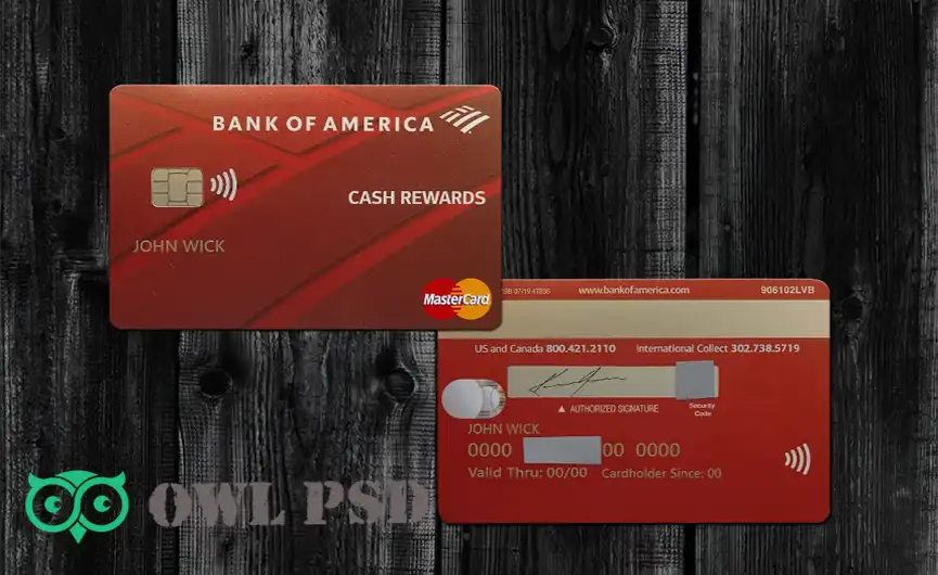 United States Bank of America Credit Card Template