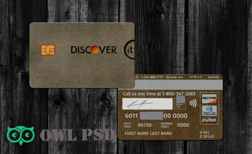 United States Discovered Gold Credit Card Template