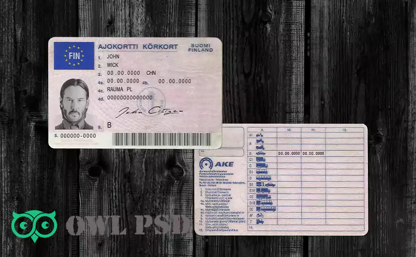 Finland Driver License Template