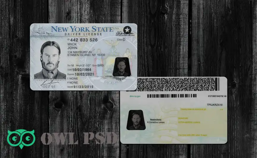 United States (New York) Driver License New Template