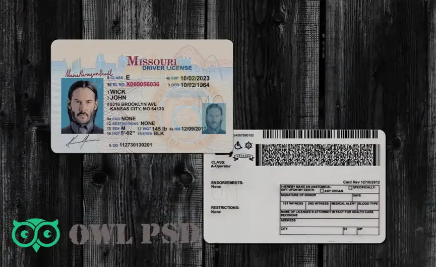 United States (Missouri) Driver License Old Template