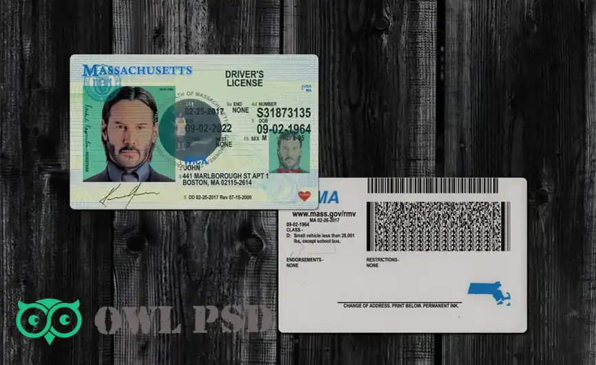 United States (Massachusetts) Driver License Old Template