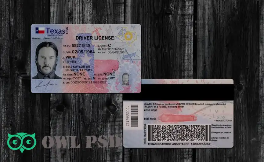 United States (Texas) Driver License New Template