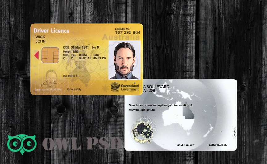 Australia (QLD) Driver License New Template