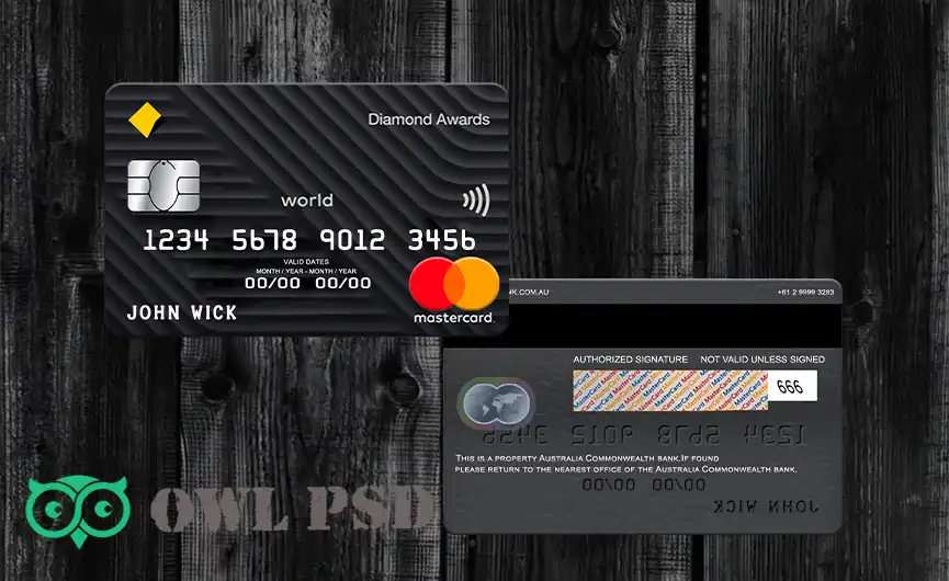 Australia Comm Bank Credit Card Template