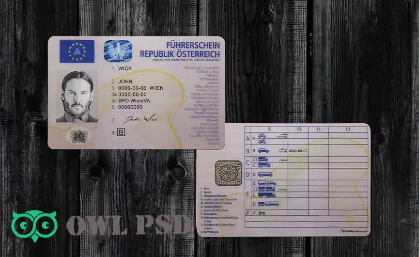 Austria Driver License Old Template