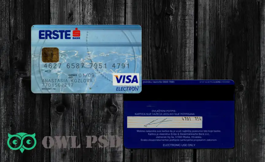Austria Erste Bank Credit Card Template