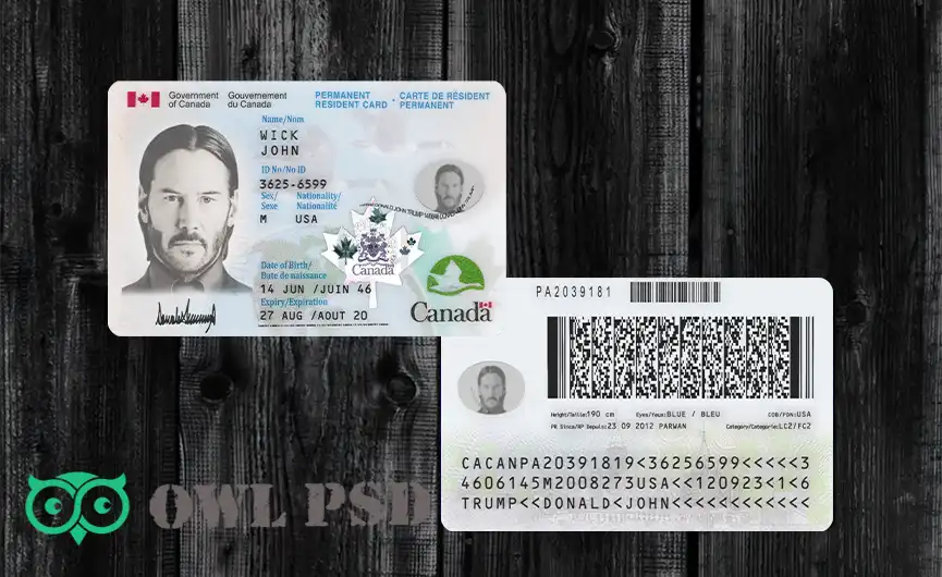Canada Green Card Template 2012