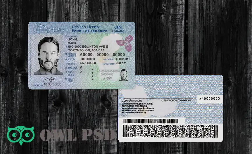 Canada Driver License Template