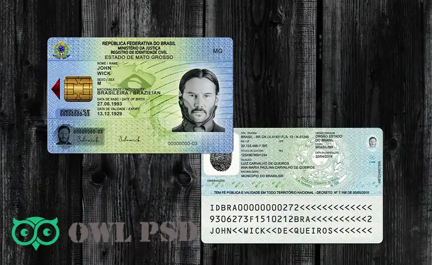 Brazil ID Card Template