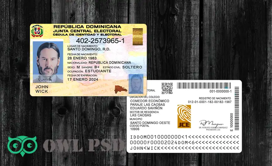 Dominican Republic ID Card Template