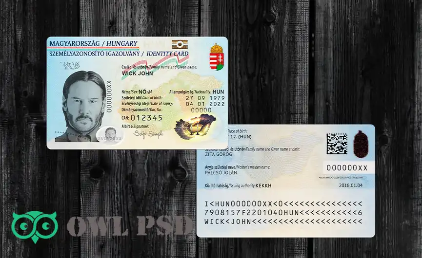 Hungary ID Card Template