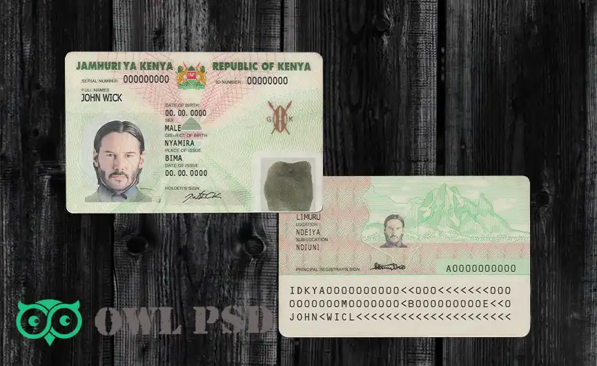 Kenya ID Card Template