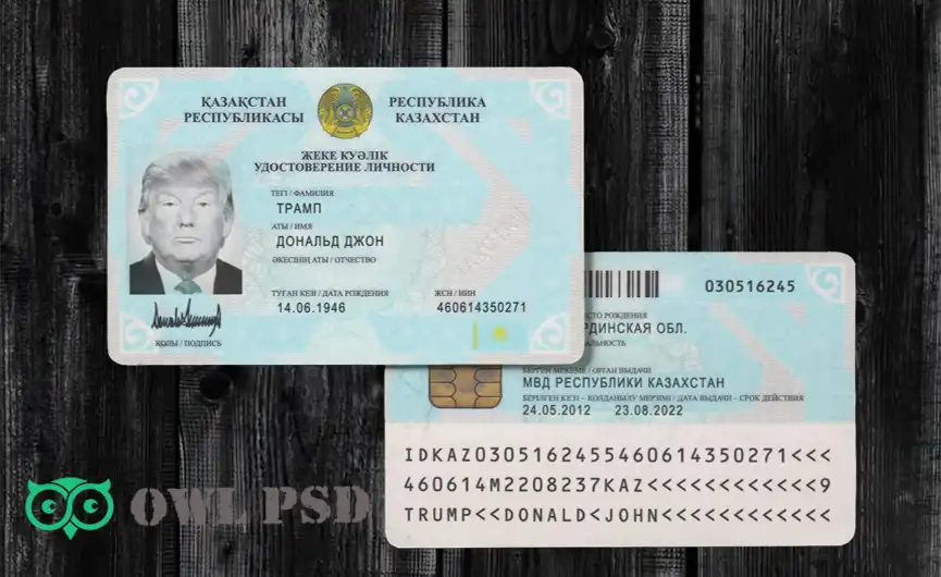 Kazakhstan ID Card Template 2009