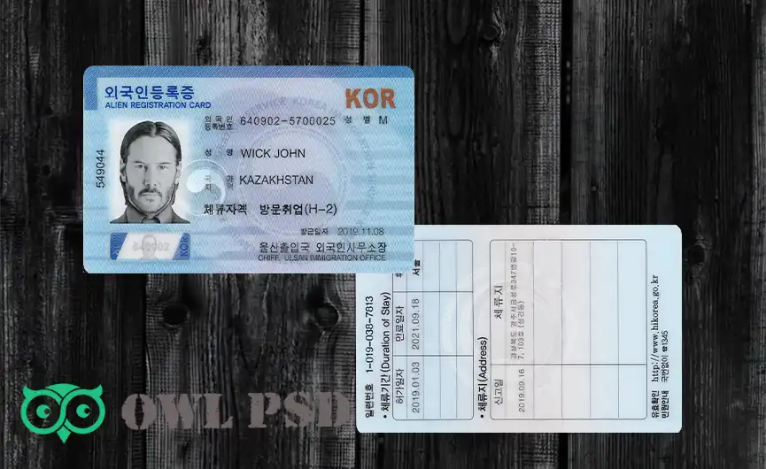 Korea Residence Permit Template