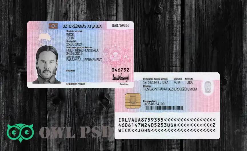 Latvia Residence Permit Template 2012
