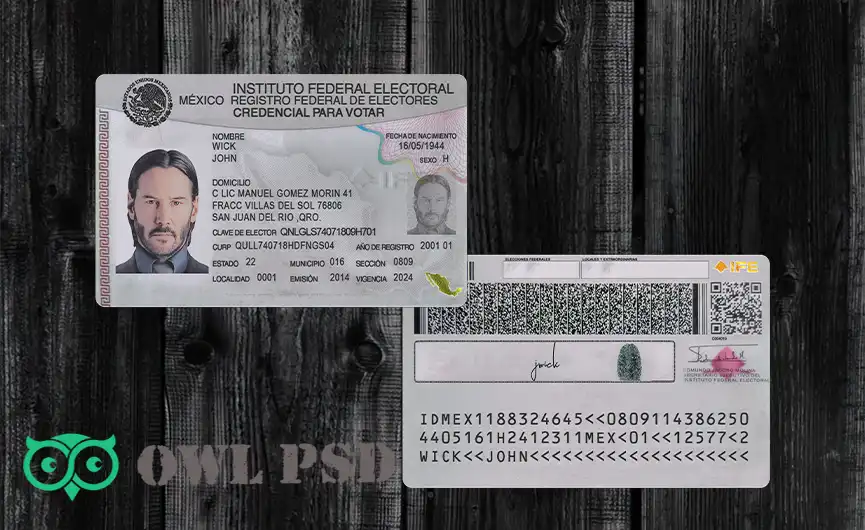 Mexico ID Card Template