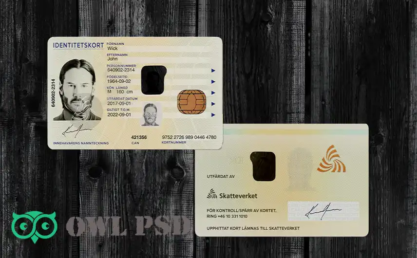 Sweden ID Card Template 2017
