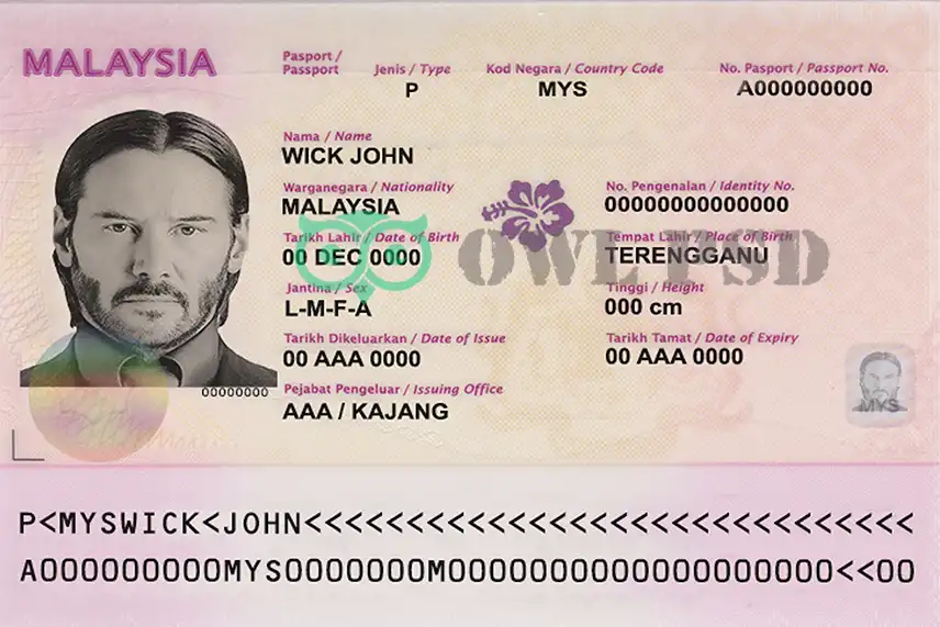 Malaysia Passport Template V2