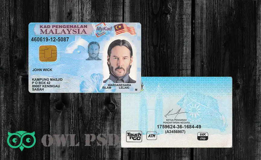 Malaysia ID Card Template