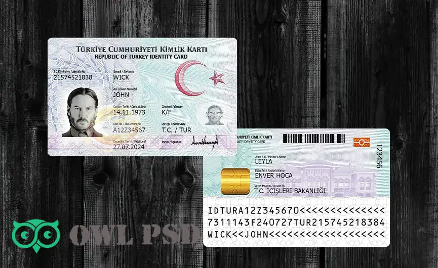 Turkey ID Card Template