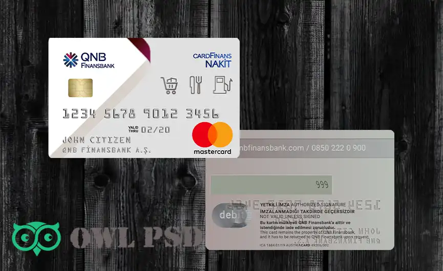 Turkey QNB Finansbank Credit Card Template