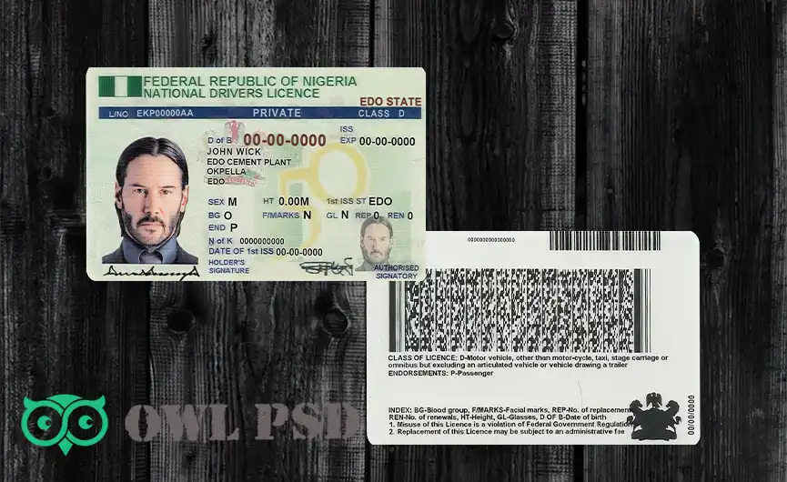 Senegal ID Card Template 2019